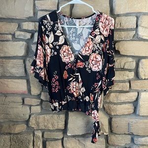 Medium Floral Tie Blouse